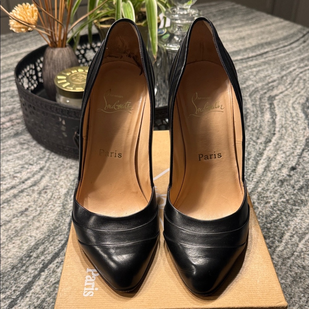 Christian Louboutin Black Leather Heels